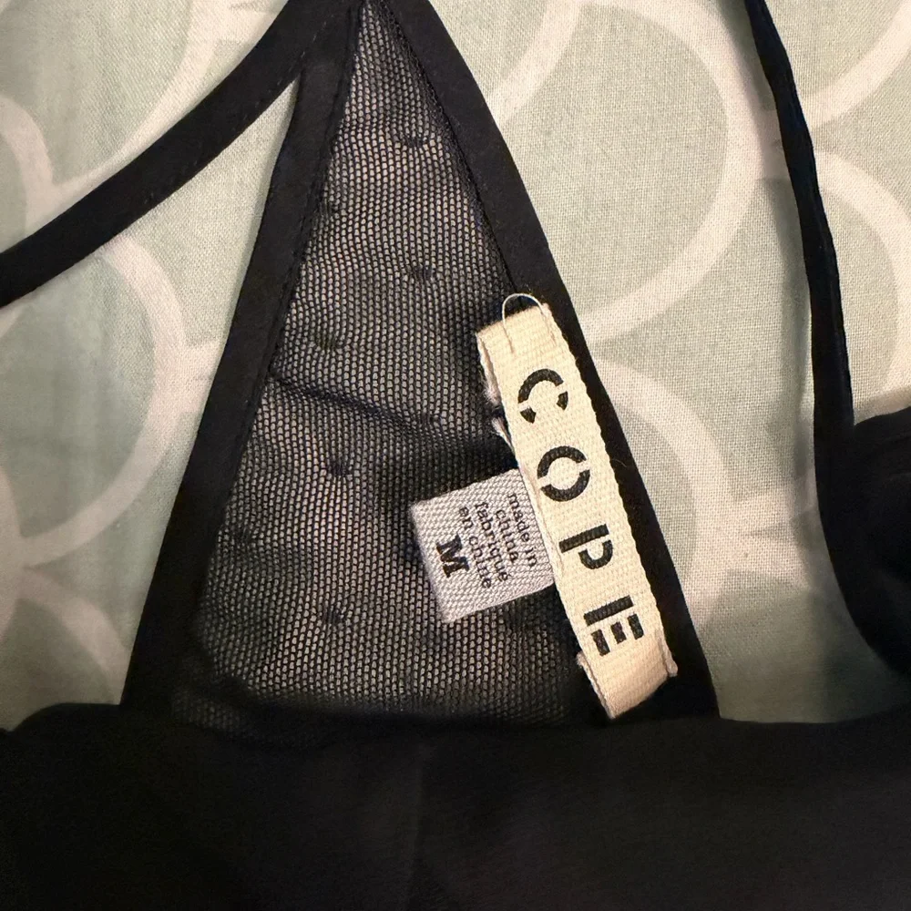 ❤️Vintage Y2K black mesh mini Swiss dot detail swing dress - Picture 2 of 2